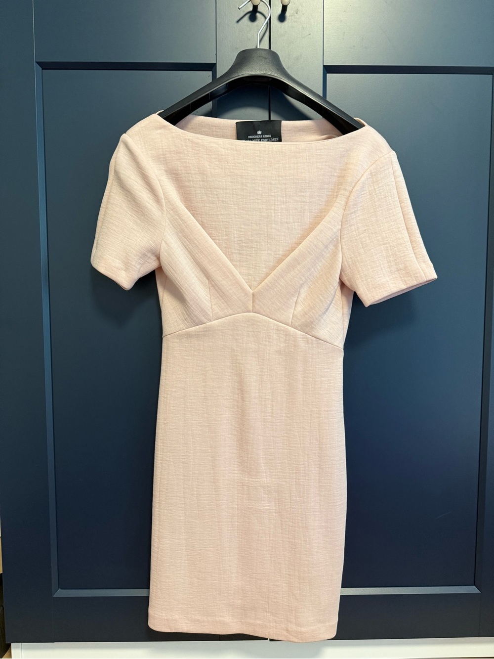 Classic Pale Pink Midi Sheath Dress